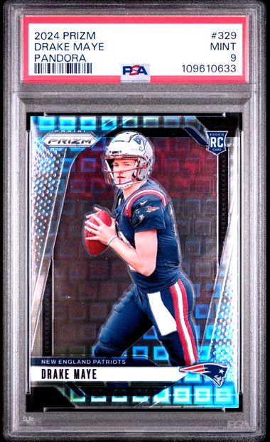 2024 Panini Prizm Drake Maye #329 (Pandora) Mint 9 front