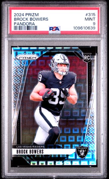 2024 Panini Prizm Brock Bowers #315 (Pandora) Mint 9 front