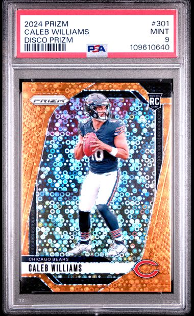 2024 Panini Prizm Caleb Williams #301 (Disco Prizm) Mint 9 front