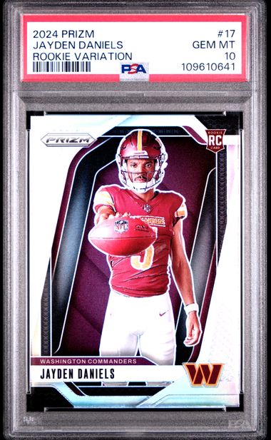 2024 Panini Prizm Rookie Variation Jayden Daniels #17 Gem Mt 10 front