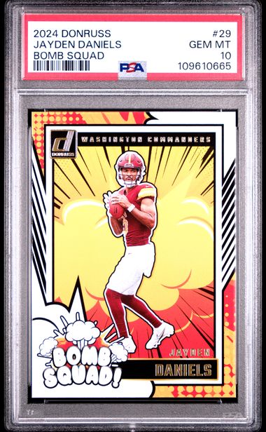 2024 Panini Donruss Bomb Squad Jayden Daniels #29 Gem Mt 10 back