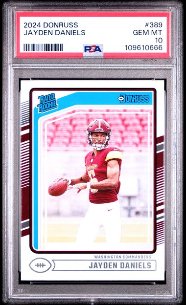 2024 Panini Donruss Jayden Daniels #389 Gem Mt 10 back