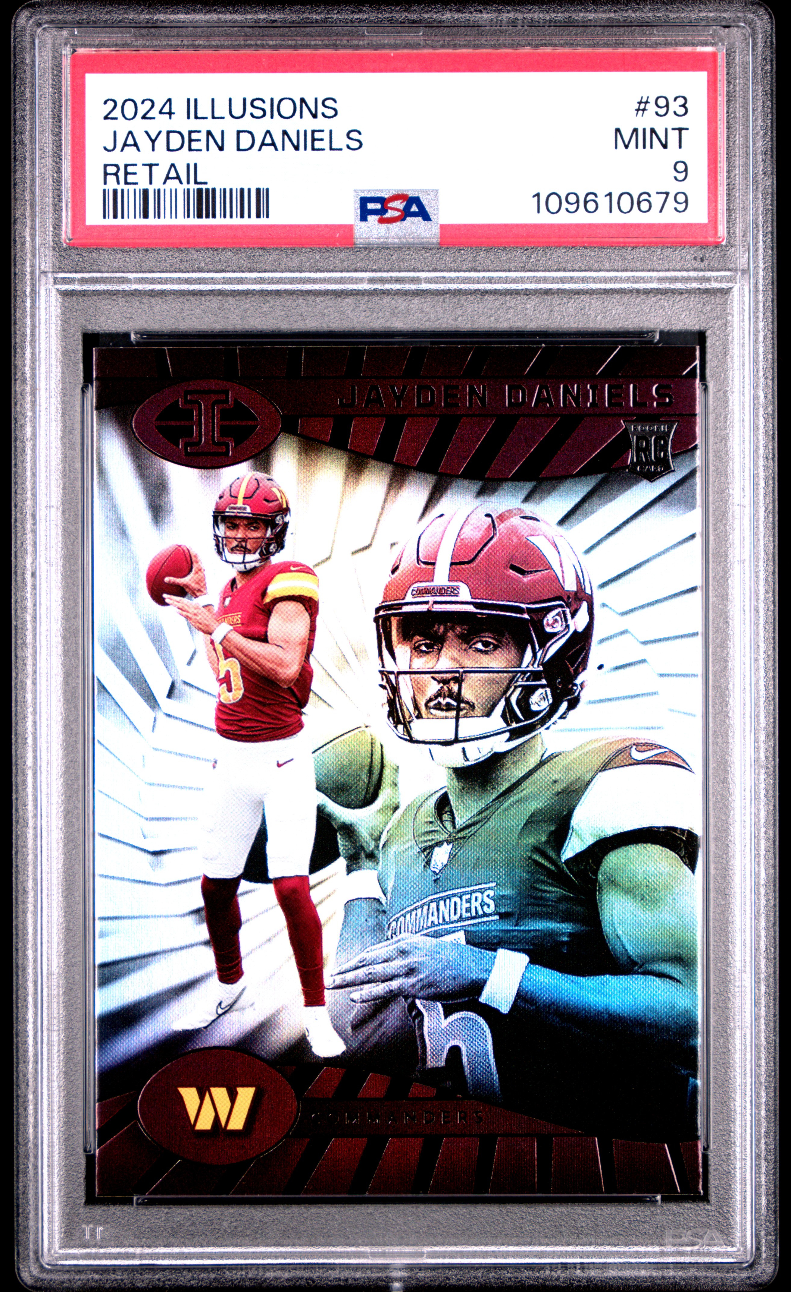 2024 Panini Illusions Jayden Daniels #93 (Retail) Mint 9 back