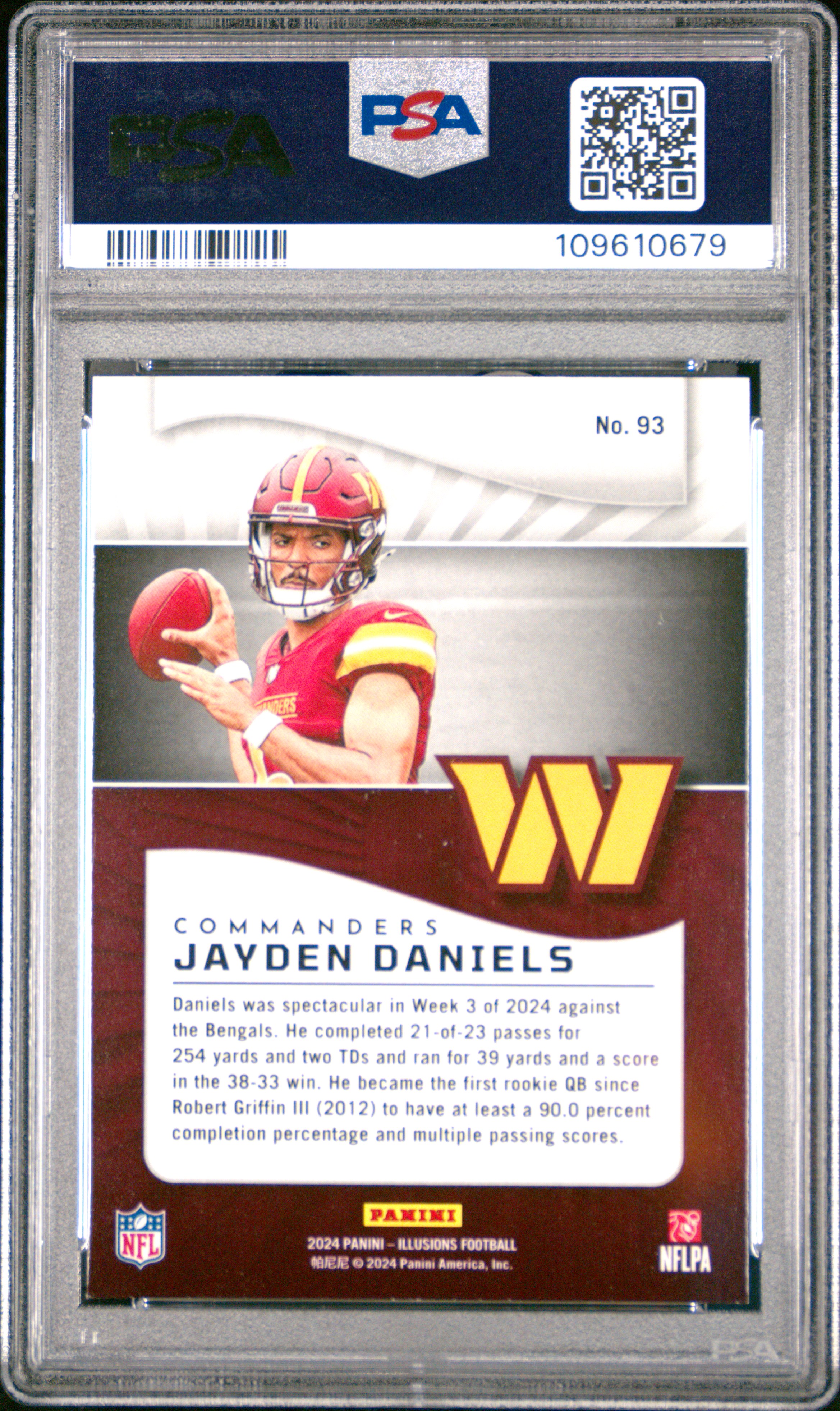 2024 Panini Illusions Jayden Daniels #93 (Retail) Mint 9 front