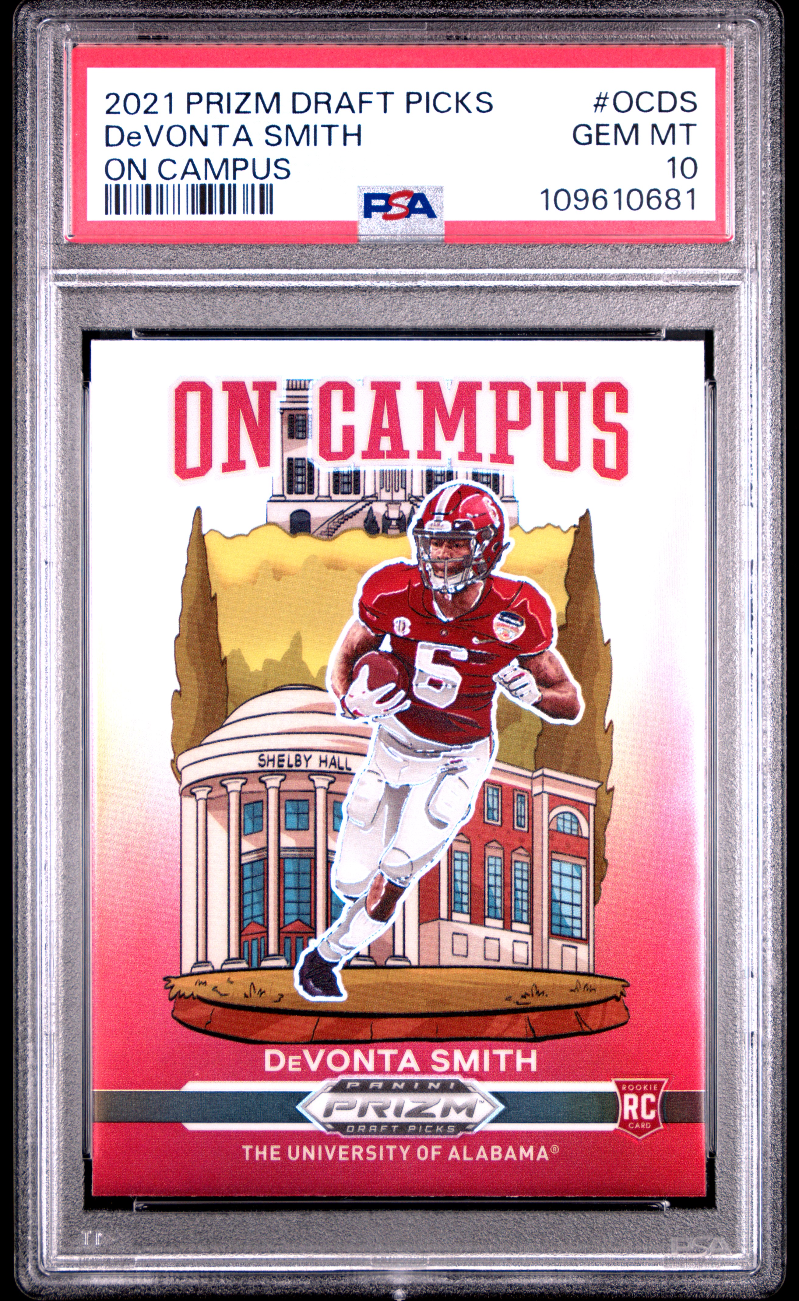 2021 Panini Prizm Draft Picks On Campus Devonta Smith #Ocds (On Campus) Gem Mt 10 back
