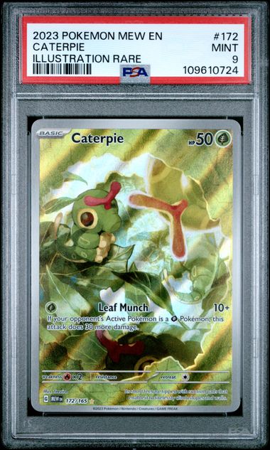 2023 Pokemon Mew En-151 Caterpie #172 (Illustration Rare) Mint 9 front