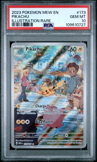 2023 Pokemon Mew En-151 Pikachu #173 (Illustration Rare) Gem Mt 10 front
