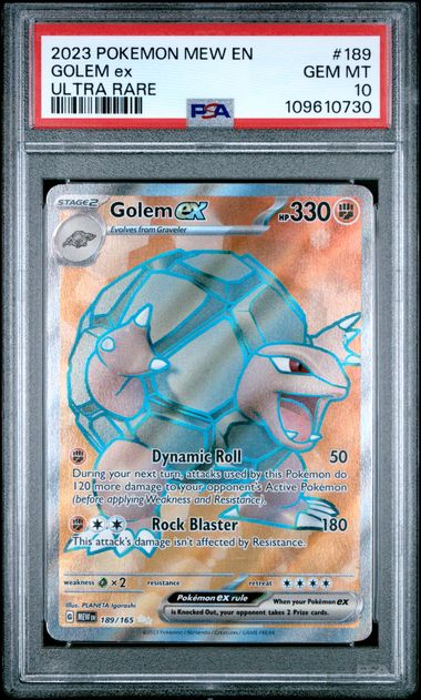 2023 Pokemon Mew En-151 Golem Ex #189 (Ultra Rare) Gem Mt 10 front