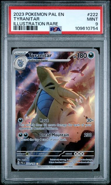 2023 Pokemon Pal En-Paldea Evolved Tyranitar #222 (Illustration Rare) Mint 9 front