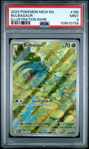 2023 Pokemon Mew En-151 Bulbasaur #166 (Illustration Rare) Mint 9 front