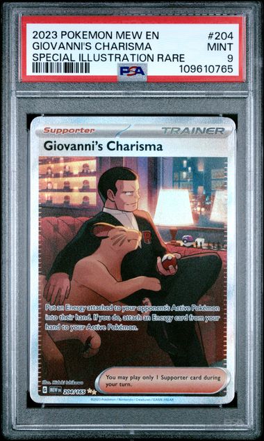 2023 Pokemon Mew En-151 Giovanni's Charisma #204 (Special Illustration Rare) Mint 9 front