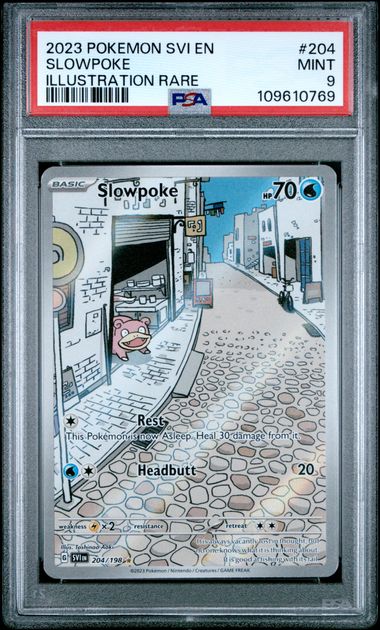 2023 Pokemon Svi En-Scarlet & Violet Slowpoke #204 (Illustration Rare) Mint 9 front