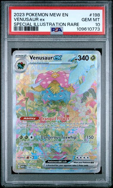 2023 Pokemon Mew En-151 Venusaur Ex #198 (Special Illustration Rare) Gem Mt 10 front