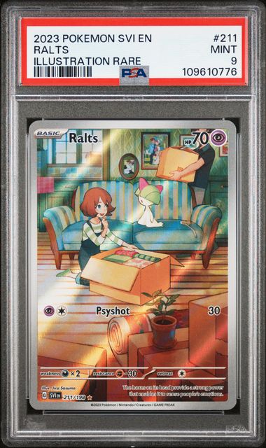 2023 Pokemon Svi En-Scarlet & Violet Ralts #211 (Illustration Rare) Mint 9 front