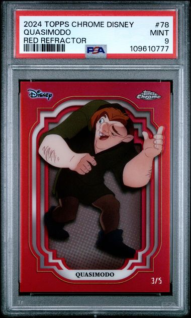 2024 Topps Chrome Disney Quasimodo #78 (Red Refractor) Mint 9 front