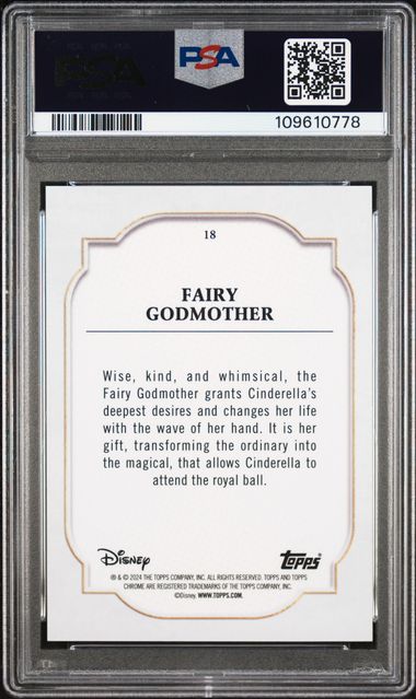 2024 Topps Chrome Disney Fairy Godmother #18 (Black Wave) Mint 9 back