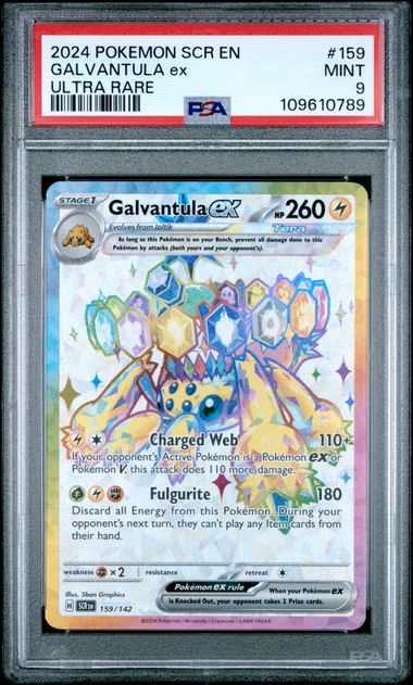 2024 Pokemon Scr En-Stellar Crown Galvantula Ex #159 (Ultra Rare) Mint 9 front