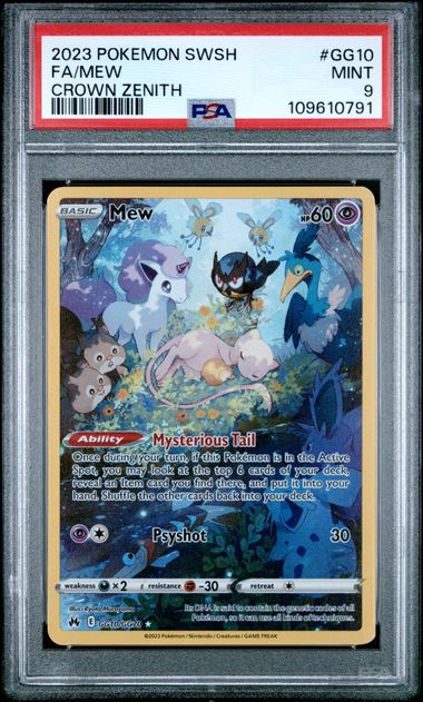 2023 Pokemon Sword And Shield Crown Zenith Fa/Mew #Gg10 (Crown Zenith) Mint 9 front