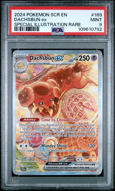 2024 Pokemon Scr En-Stellar Crown Dachsbun Ex #169 (Special Illustration Rare) Mint 9 front