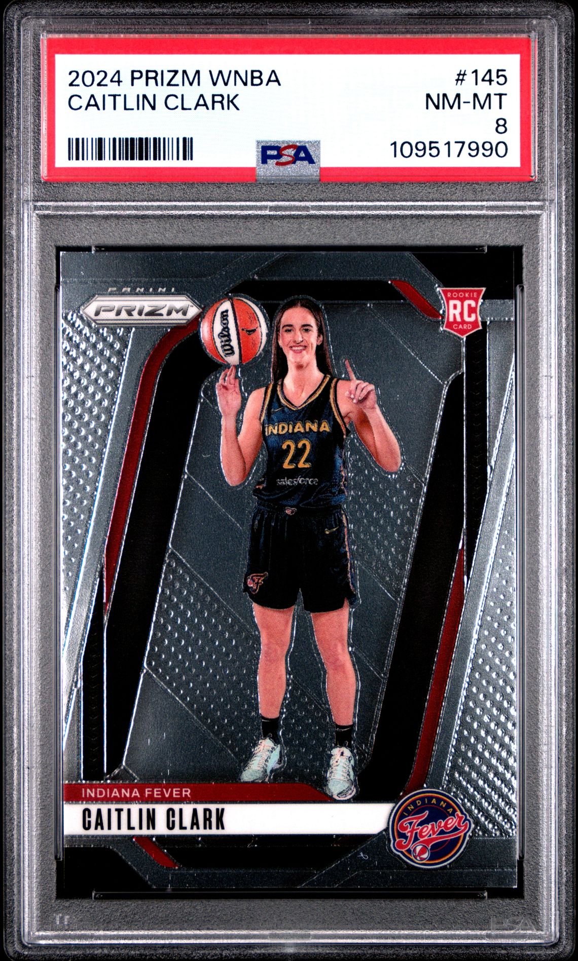 2024 Panini Prizm Wnba Caitlin Clark #145 Nm-Mt 8 front