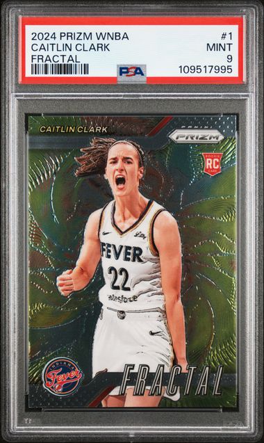 2024 Panini Prizm Wnba Fractal Caitlin Clark #1 Mint 9 front