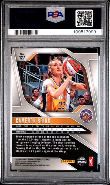 2024 Panini Prizm Wnba Cameron Brink #127 Nm-Mt 8 back