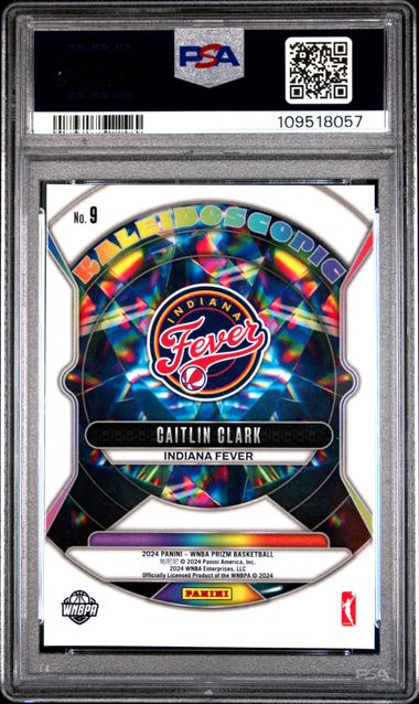 2024 Panini Prizm Wnba Kaleidoscopic Caitlin Clark #9 Mint 9 back