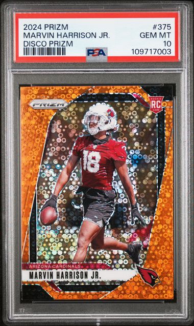 2024 Panini Prizm Marvin Harrison Jr. #375 (Disco Prizm) Gem Mt 10 front