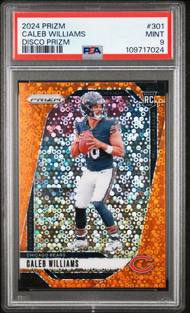 2024 Panini Prizm Caleb Williams #301 (Disco Prizm) Mint 9 front