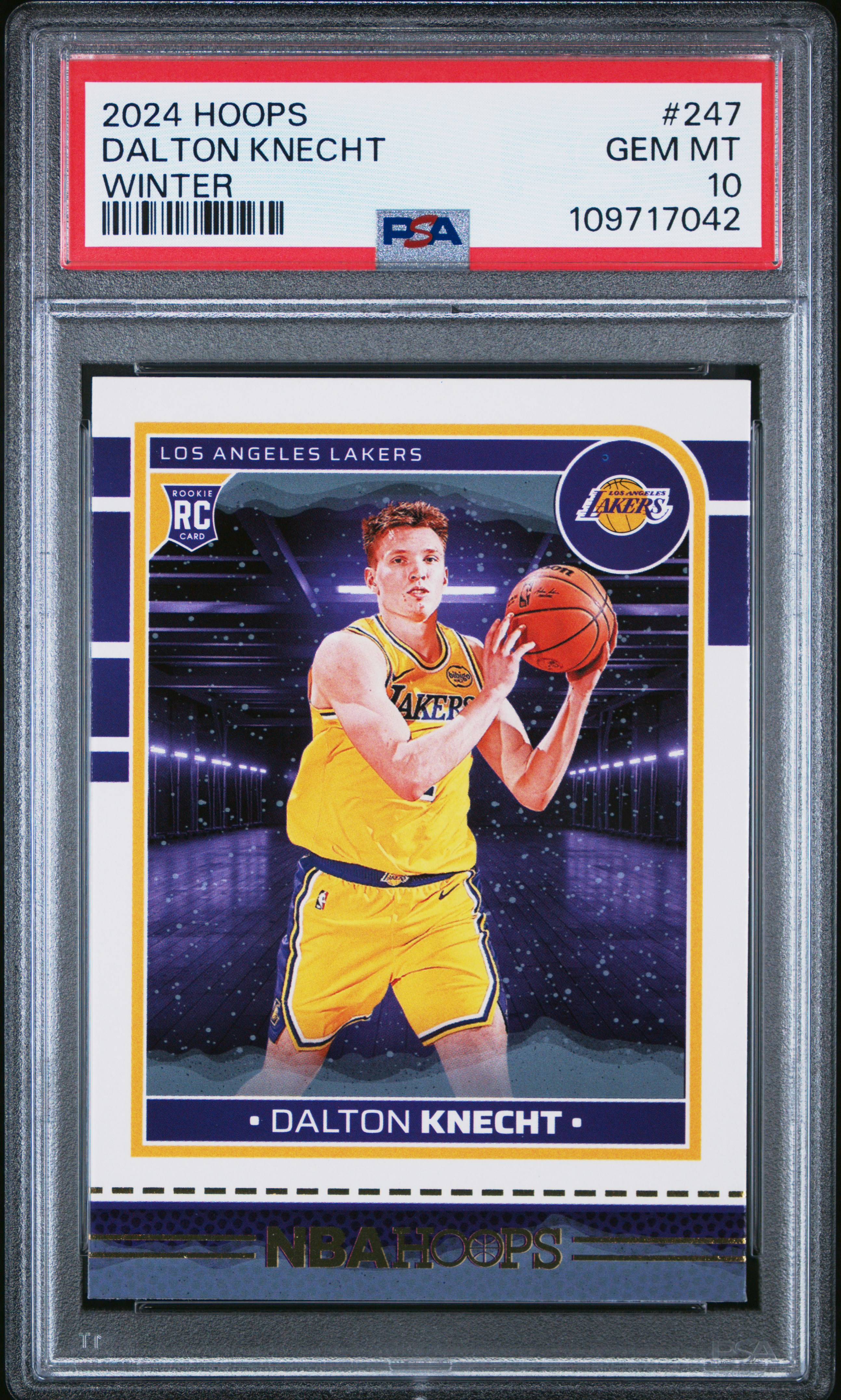 2024 Panini Nba Hoops Dalton Knecht #247 (Winter) Gem Mt 10 back