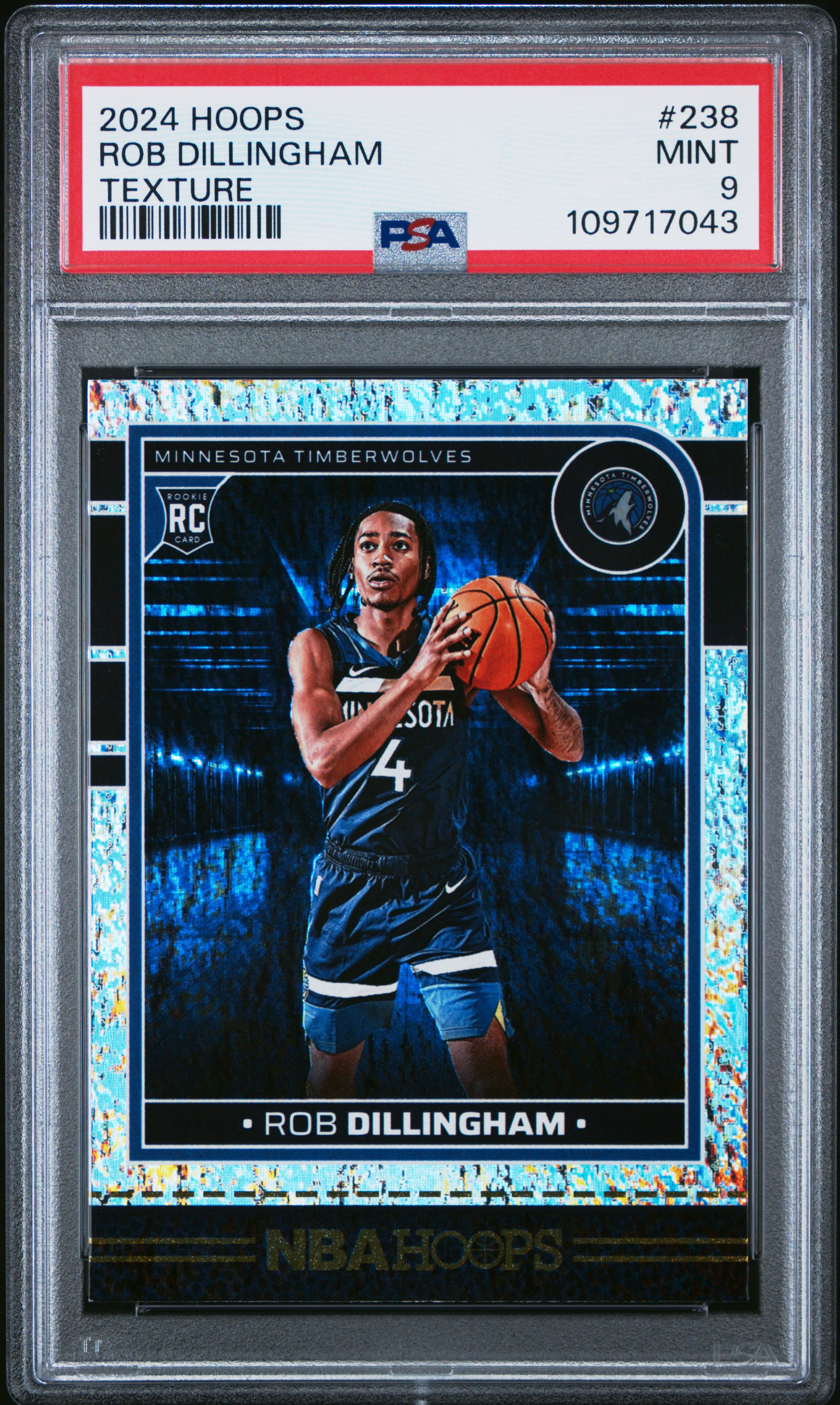 2024 Panini Nba Hoops Rob Dillingham #238 (Texture) Mint 9 back