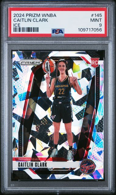 2024 Panini Prizm Wnba Caitlin Clark #145 (Ice) Mint 9 front