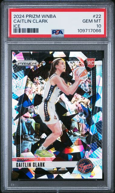 2024 Panini Prizm Wnba Caitlin Clark #22 (Ice) Gem Mt 10 front