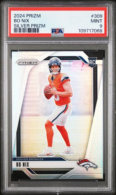 2024 Panini Prizm Bo Nix #309 (Silver Prizm) Mint 9 front