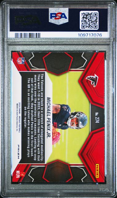 2024 Panini Mosaic Michael Penix Jr. #274 (Mosaic) Mint 9 back