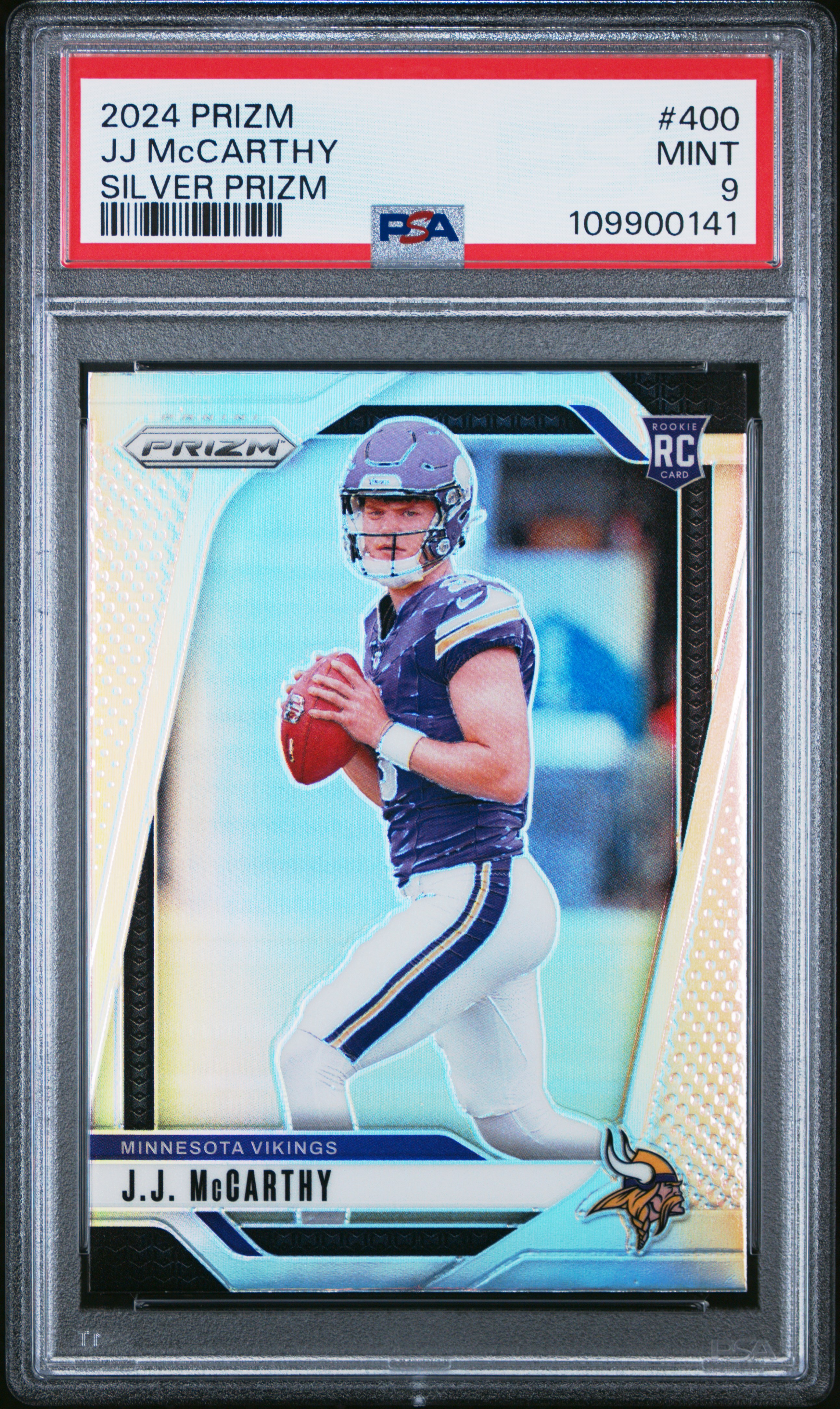 2024 Panini Prizm Jj Mccarthy #400 (Silver Prizm) Mint 9 back
