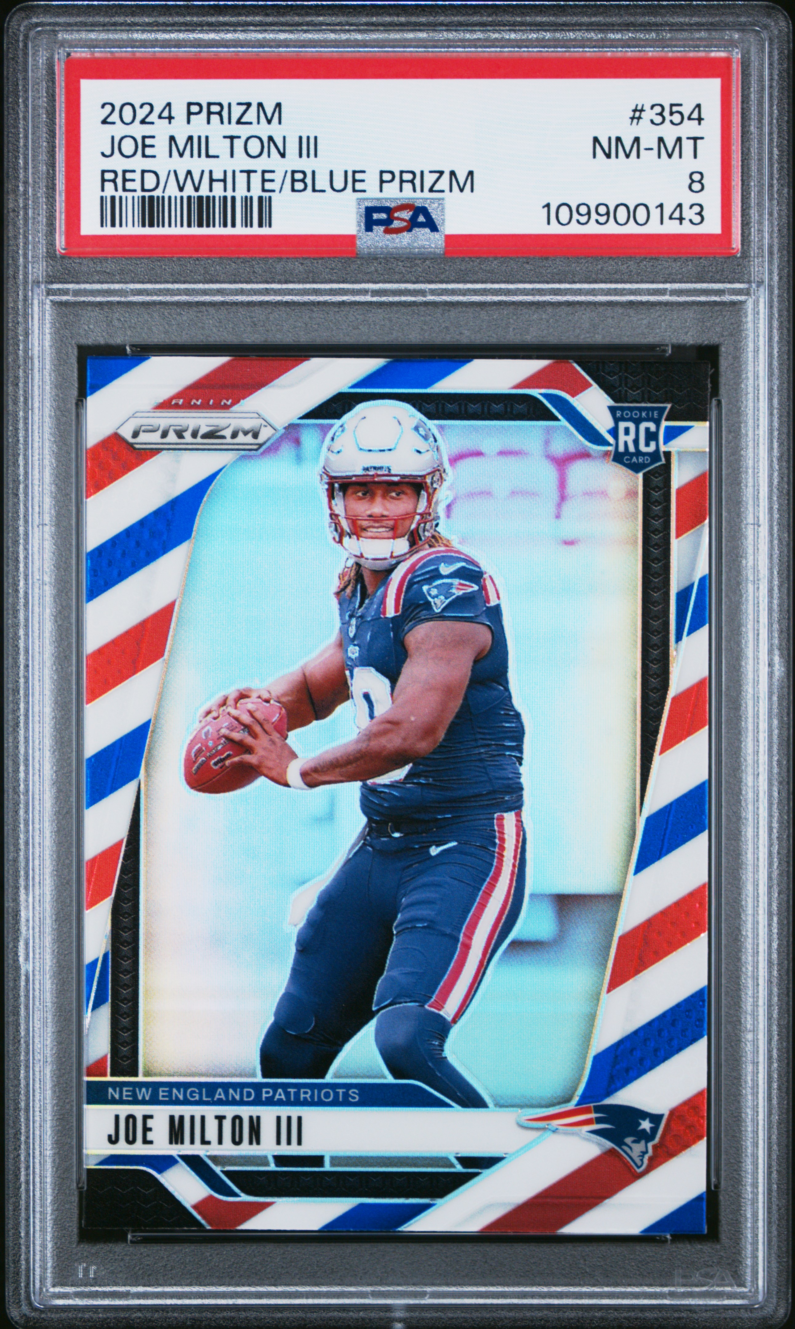 2024 Panini Prizm Joe Milton Iii #354 (Red/White/Blue Prizm) Nm-Mt 8 back
