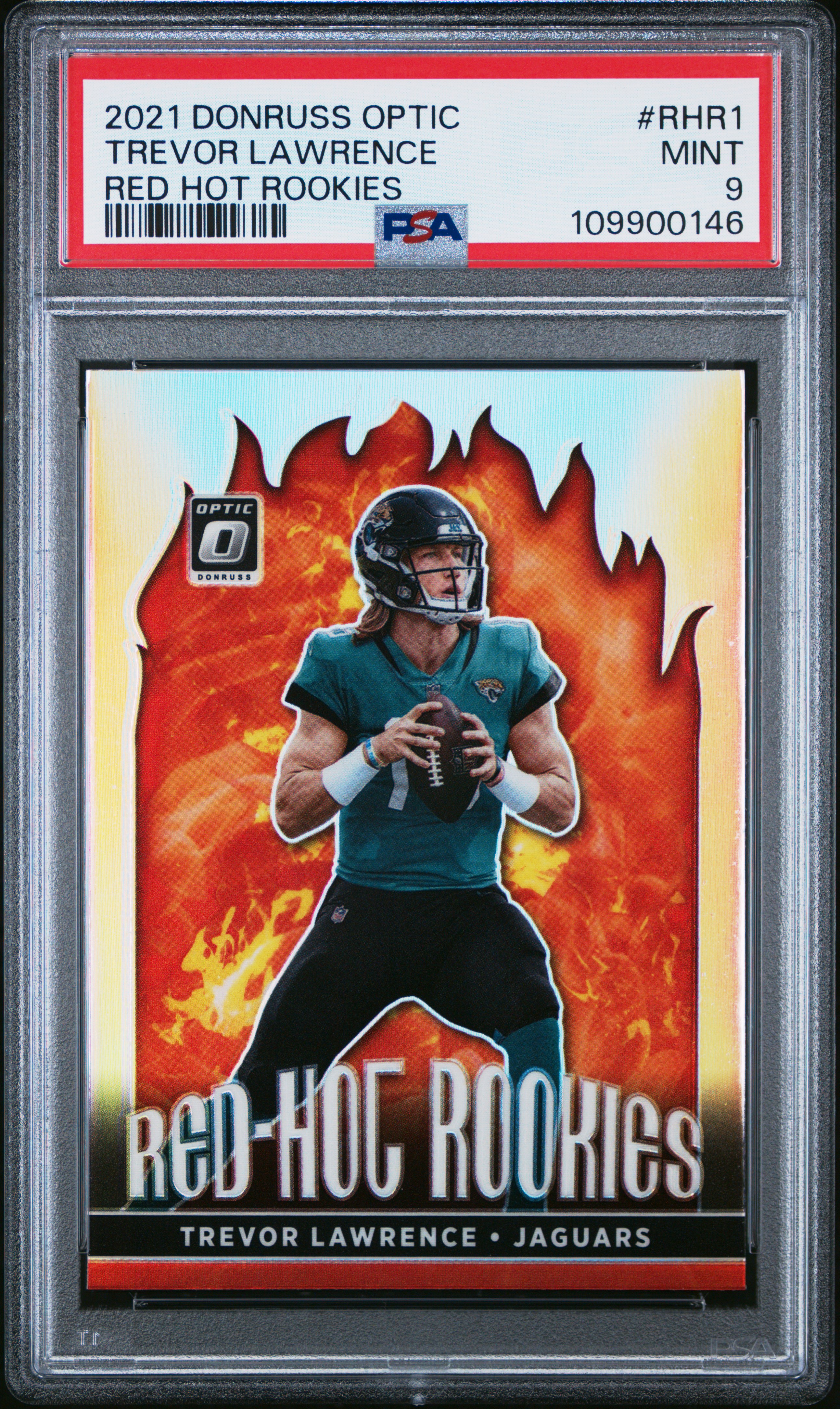 2021 Panini Donruss Optic Red Hot Rookies Trevor Lawrence #Rhr1 (Red Hot Rookies) Mint 9 back
