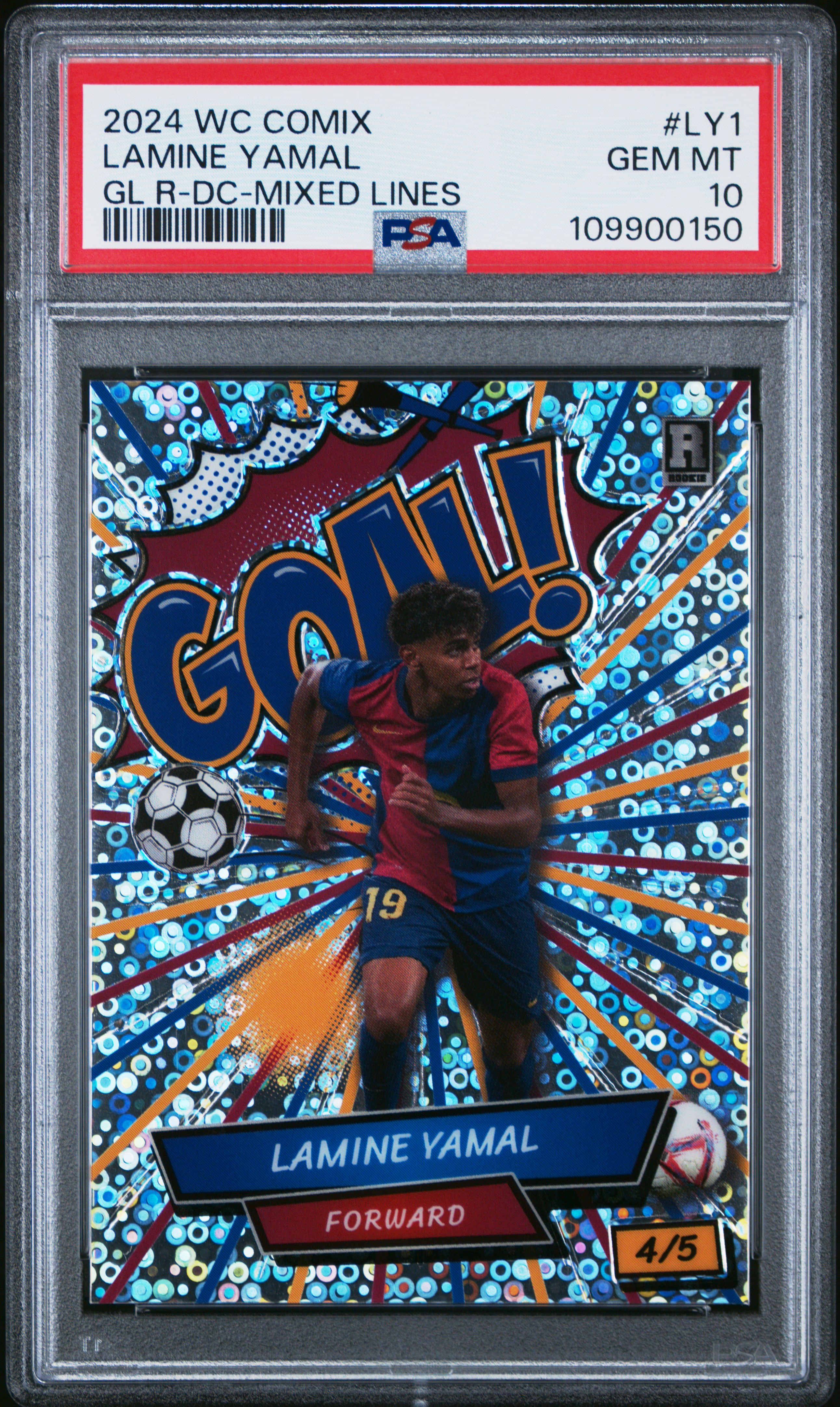 2024 Wild Card Comix Lamine Yamal Lamine Yamal #Ly1 (Gl R-Dc-Mixed Lines) Gem Mt 10 back