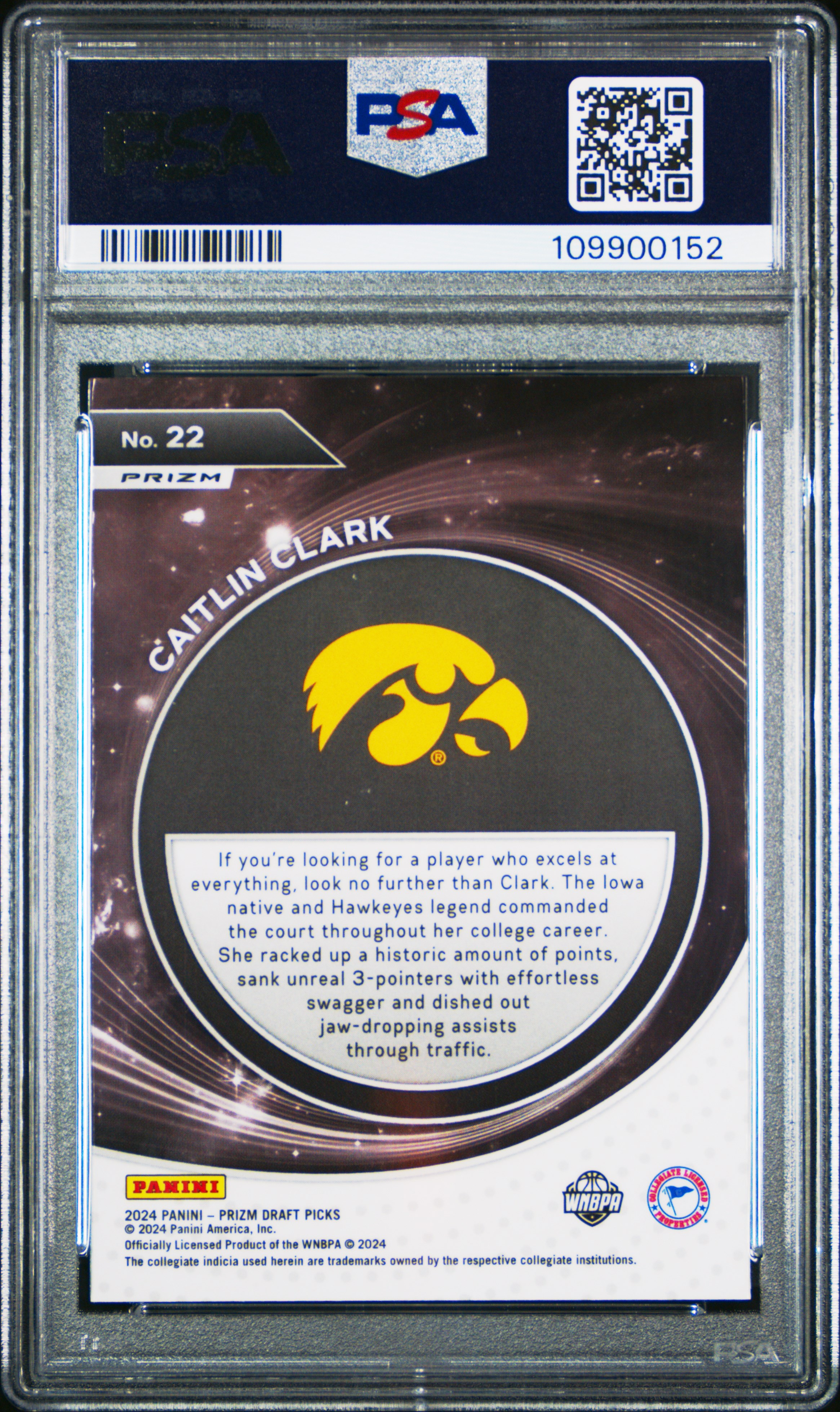 2024 Panini Prizm Draft Picks Student Orientation Caitlin Clark #22 (Student Orient-Silver Prizm) Mint 9 front