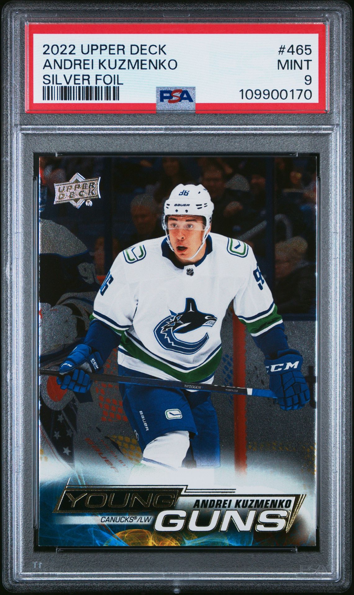 2022 Upper Deck Andrei Kuzmenko #465 (Silver Foil) Mint 9 front