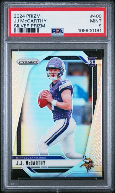 2024 Panini Prizm Jj Mccarthy #400 (Silver Prizm) Mint 9 front