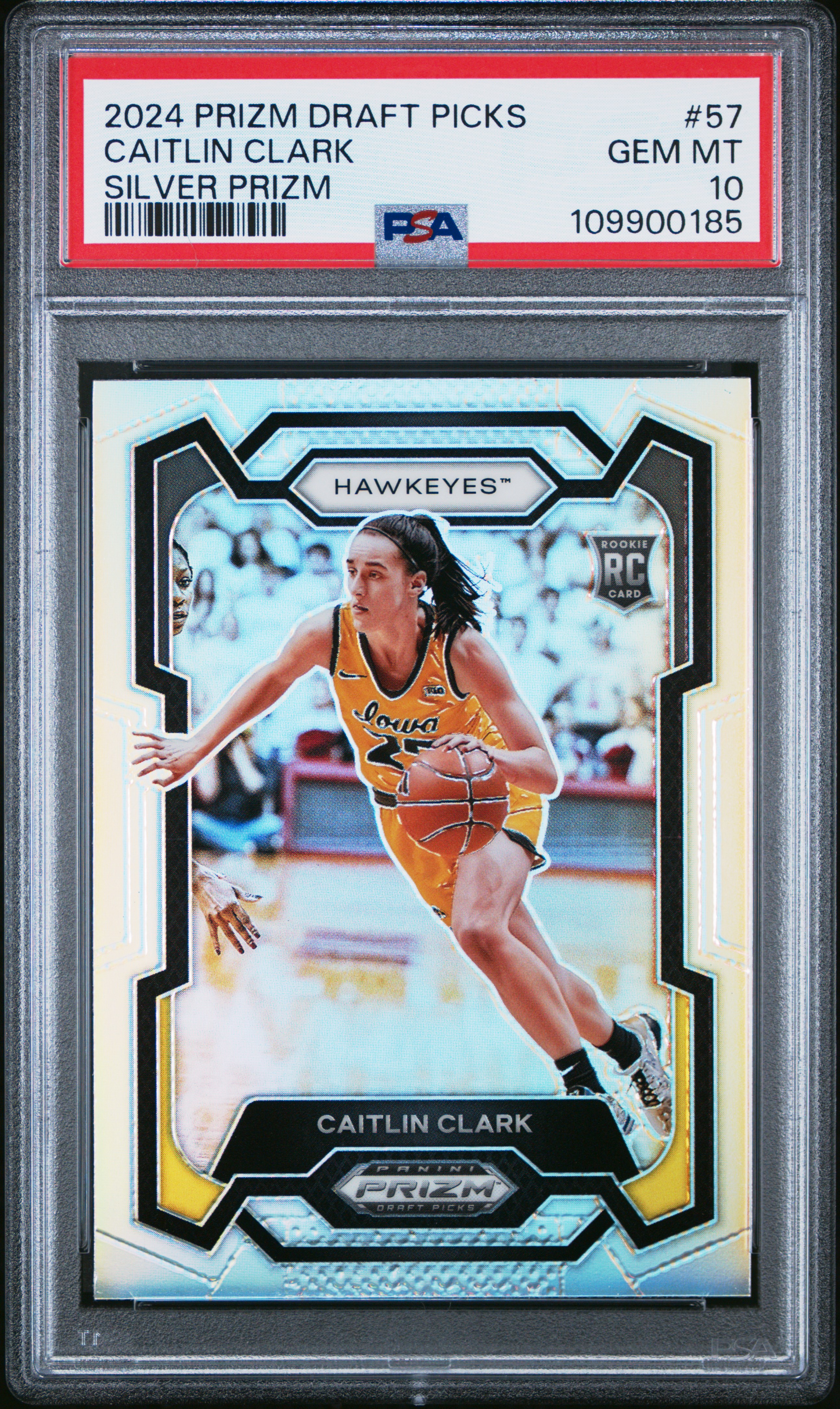 2024 Panini Prizm Draft Picks Caitlin Clark #57 (Silver Prizm) Gem Mt 10 back