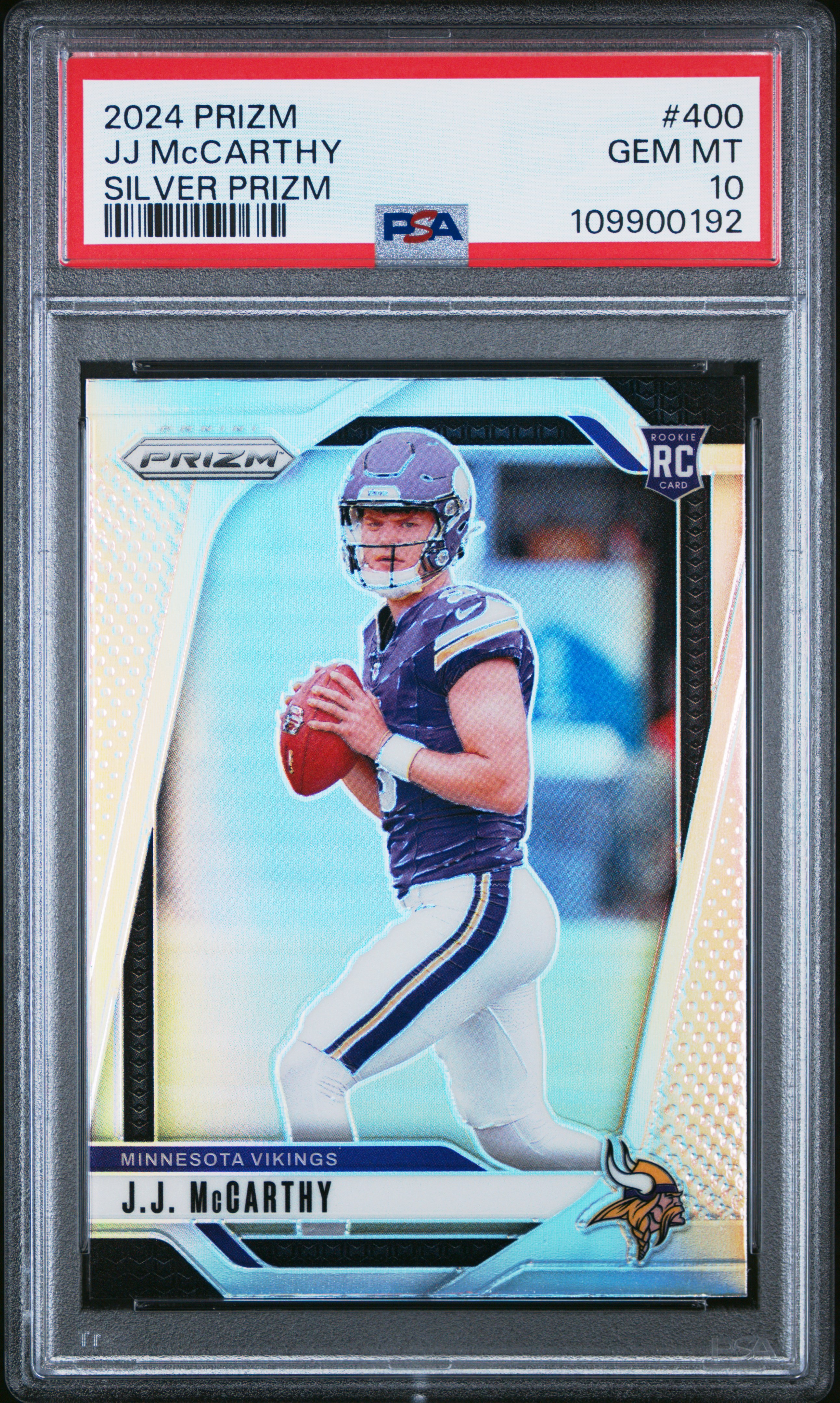 2024 Panini Prizm Jj Mccarthy #400 (Silver Prizm) Gem Mt 10 back