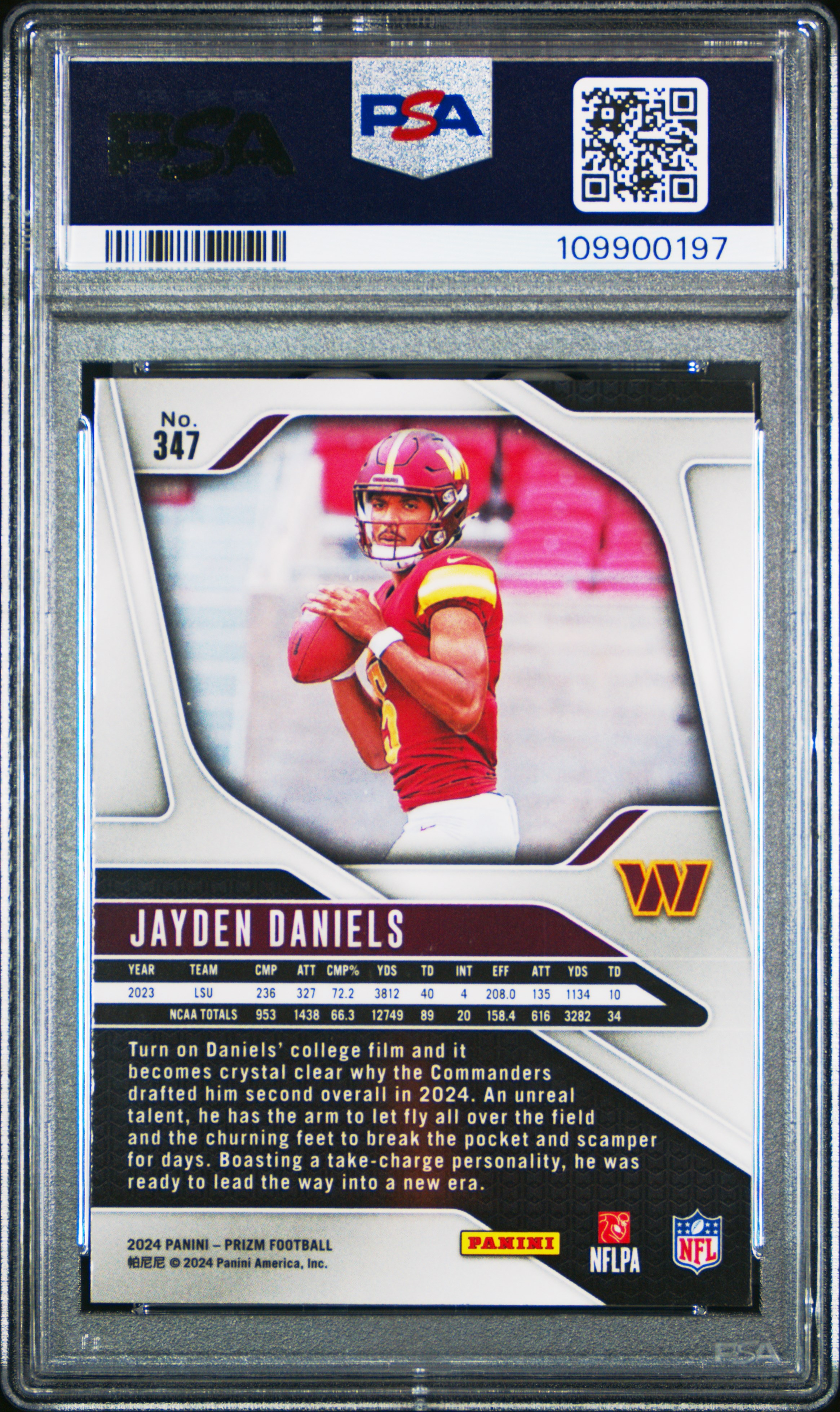 2024 Panini Prizm Jayden Daniels #347 Mint 9 front
