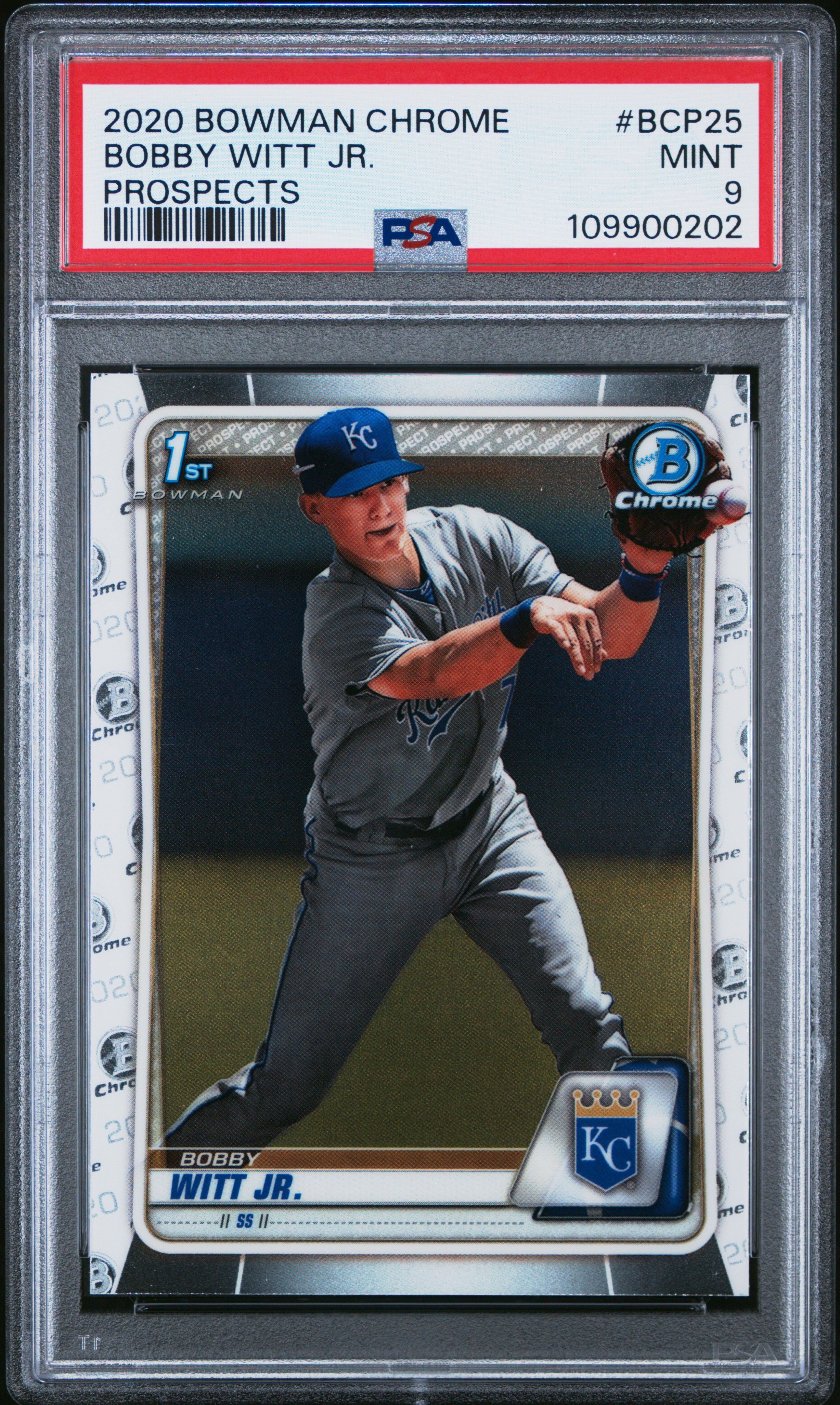 2020 Bowman Chrome Prospects Bobby Witt Jr. #Bcp25 (Prospects) Mint 9 back