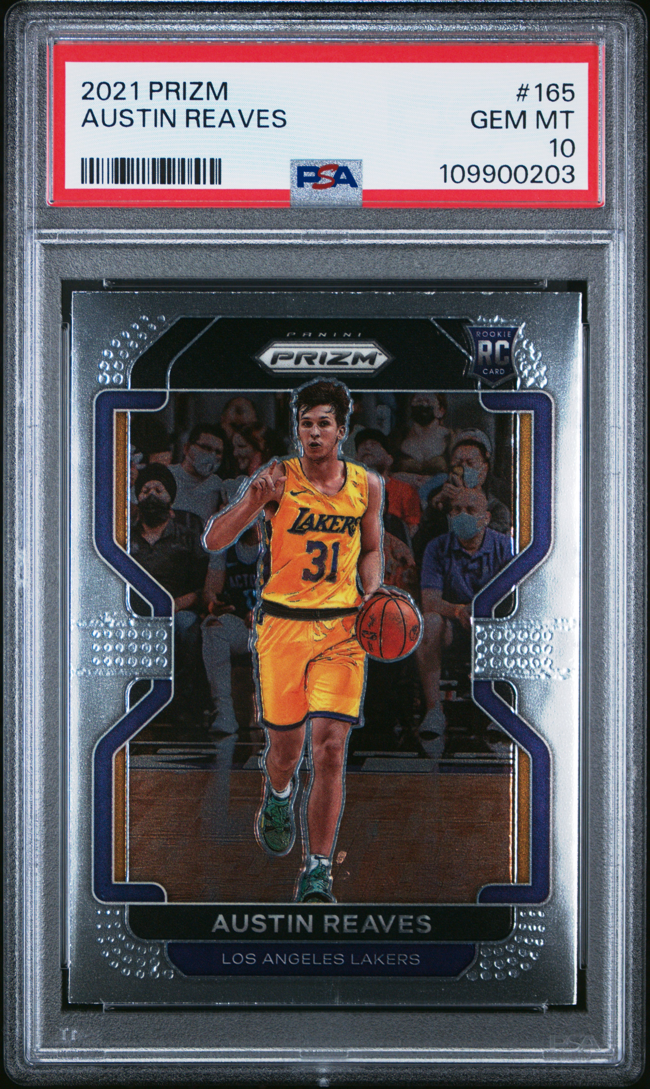 2021 Panini Prizm Austin Reaves #165 Gem Mt 10 back