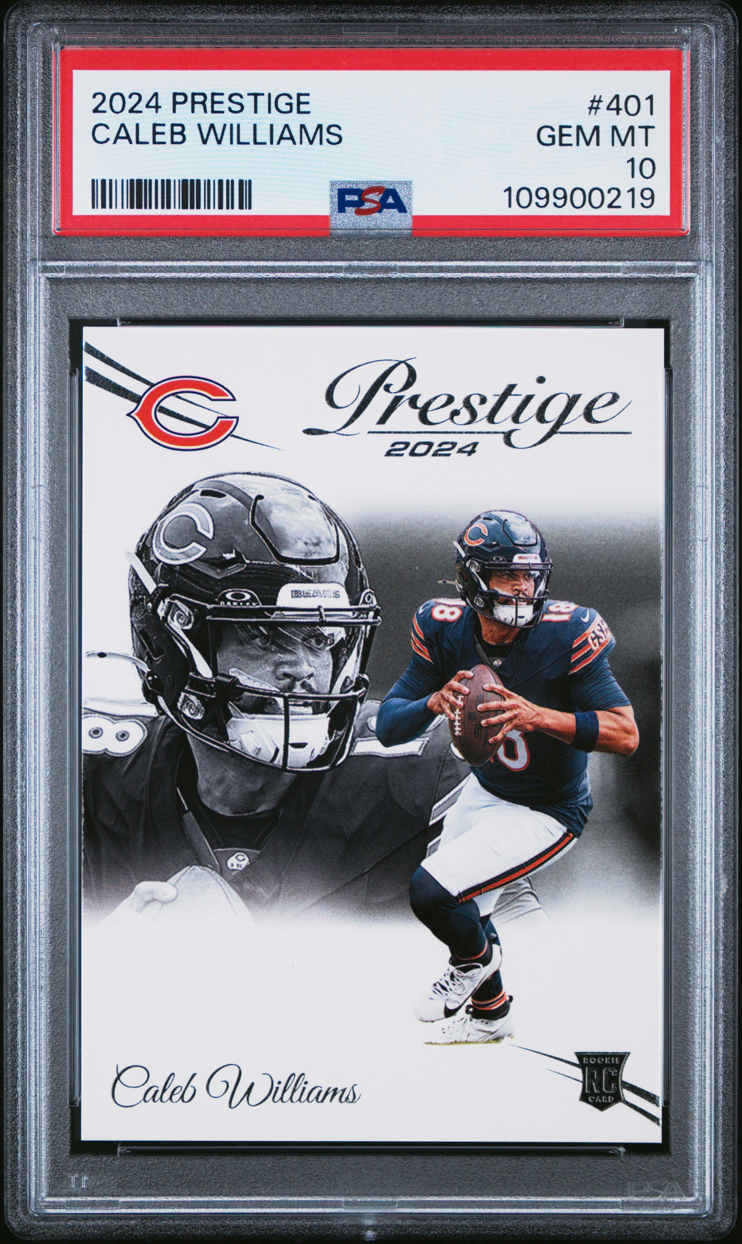 2024 Panini Prestige Caleb Williams #401 Gem Mt 10 back