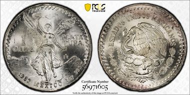 1982-Mo Onza Libertad Ag MS66