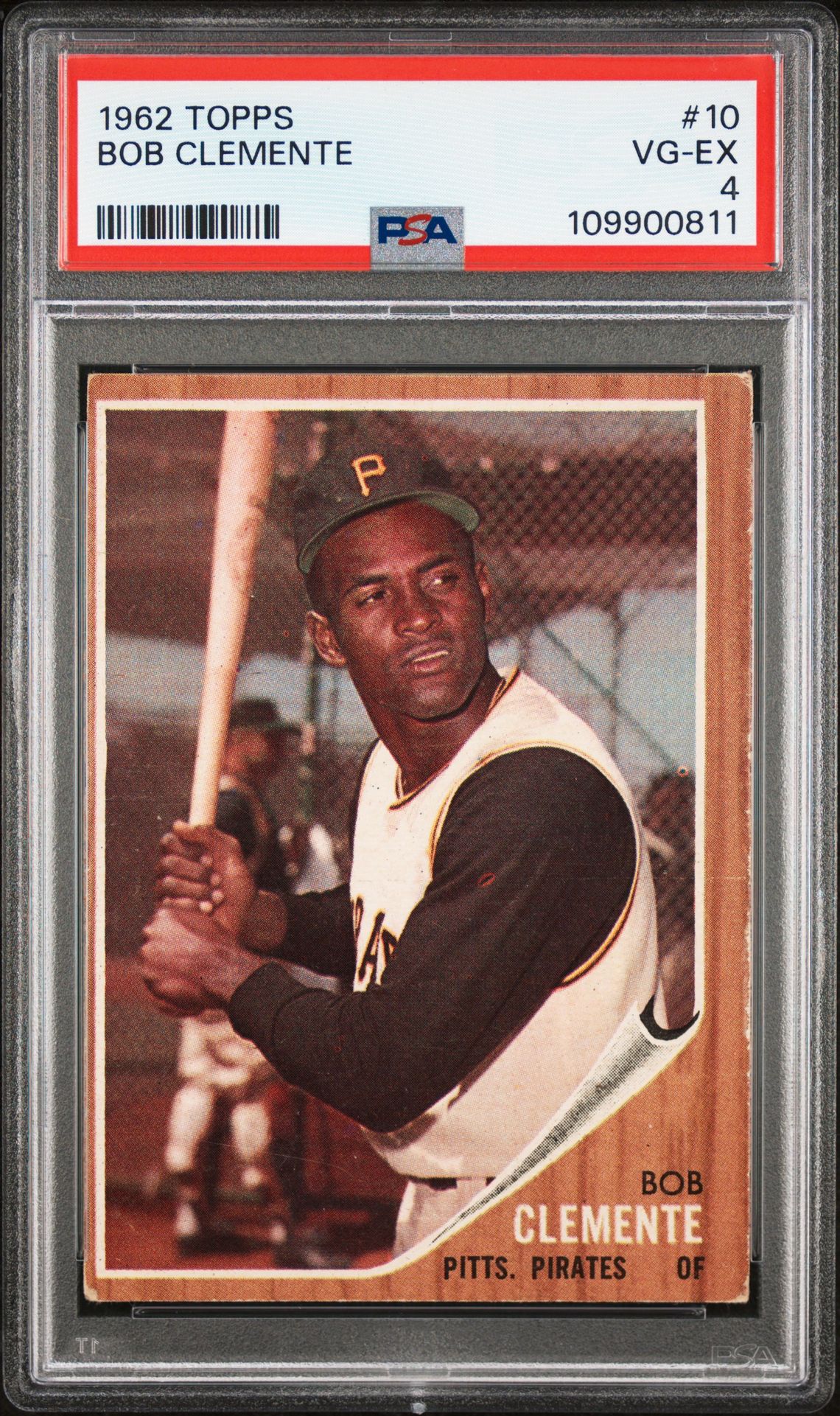 1962 Topps Bob Clemente #10 Vg-Ex 4 front